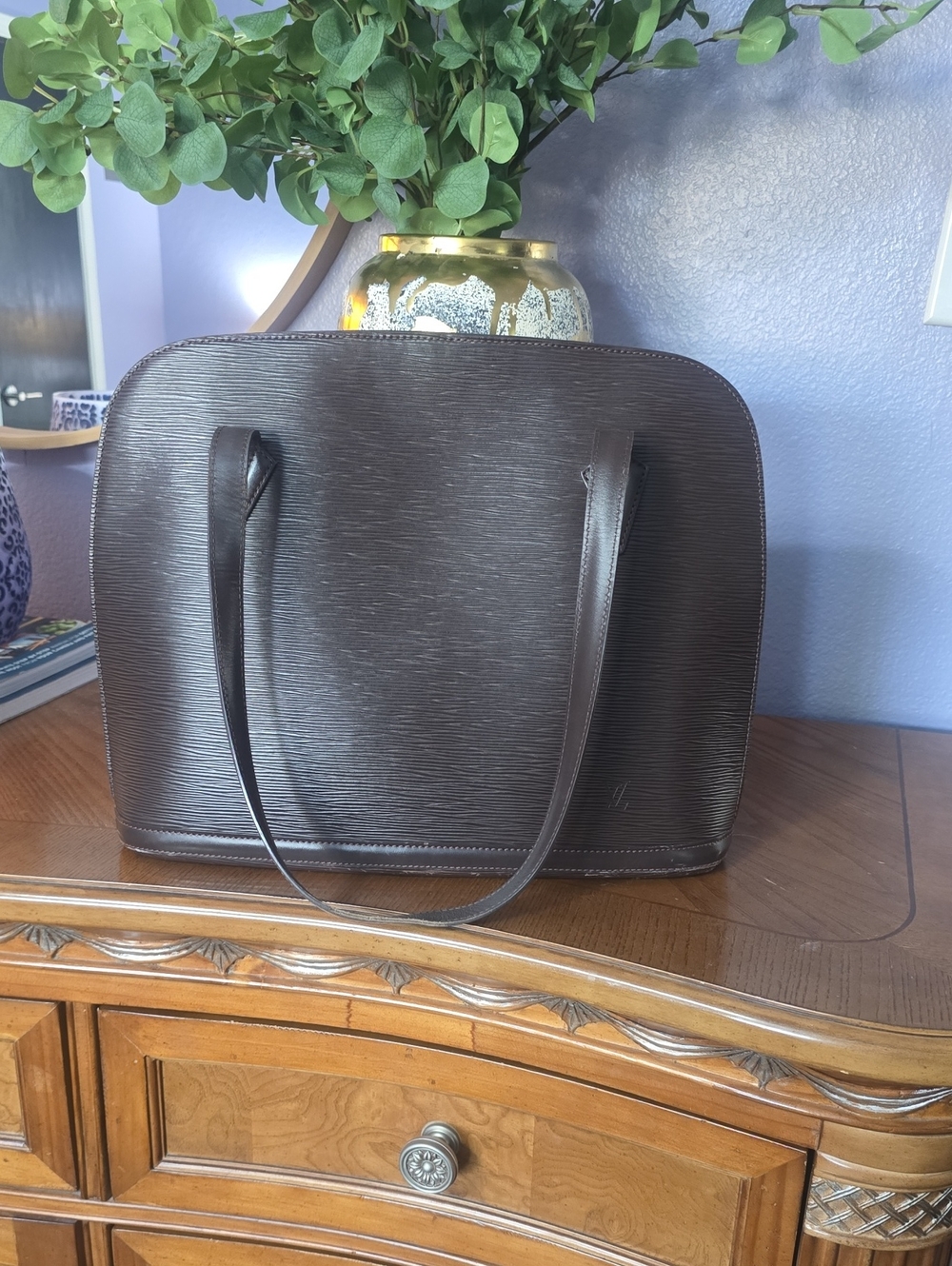 Classic Structured Brown Women’s Tote Bag